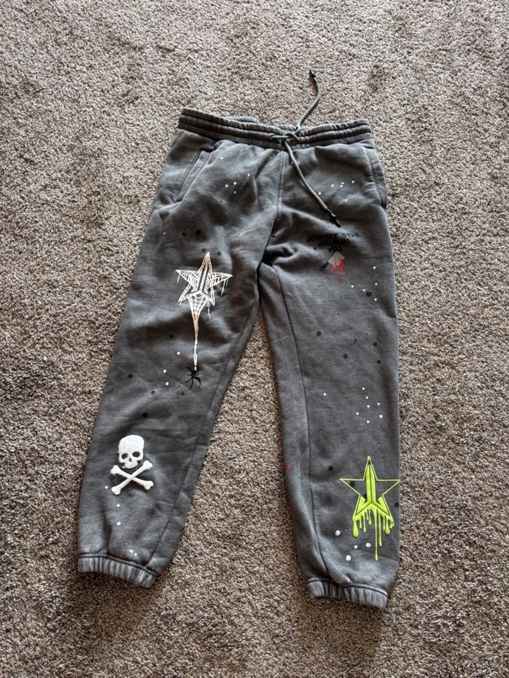 Jeffree Star Halloween 2025 Cremated Logo Joggers Sweatpants - Small